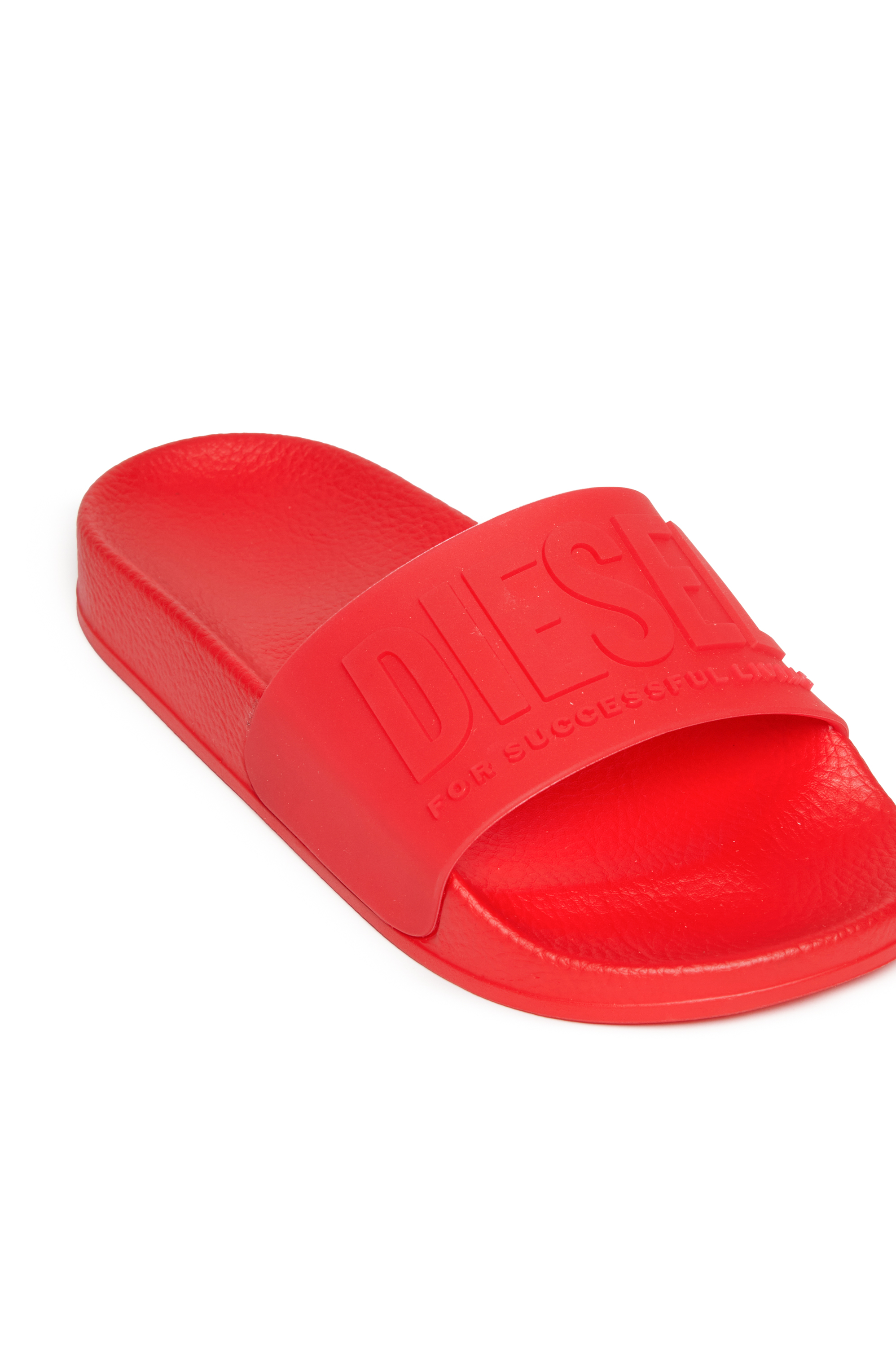 Diesel - SA-MAYEMI CC, Claquettes de piscine en caoutchouc semi-transparentes Mixte in Rouge - 4