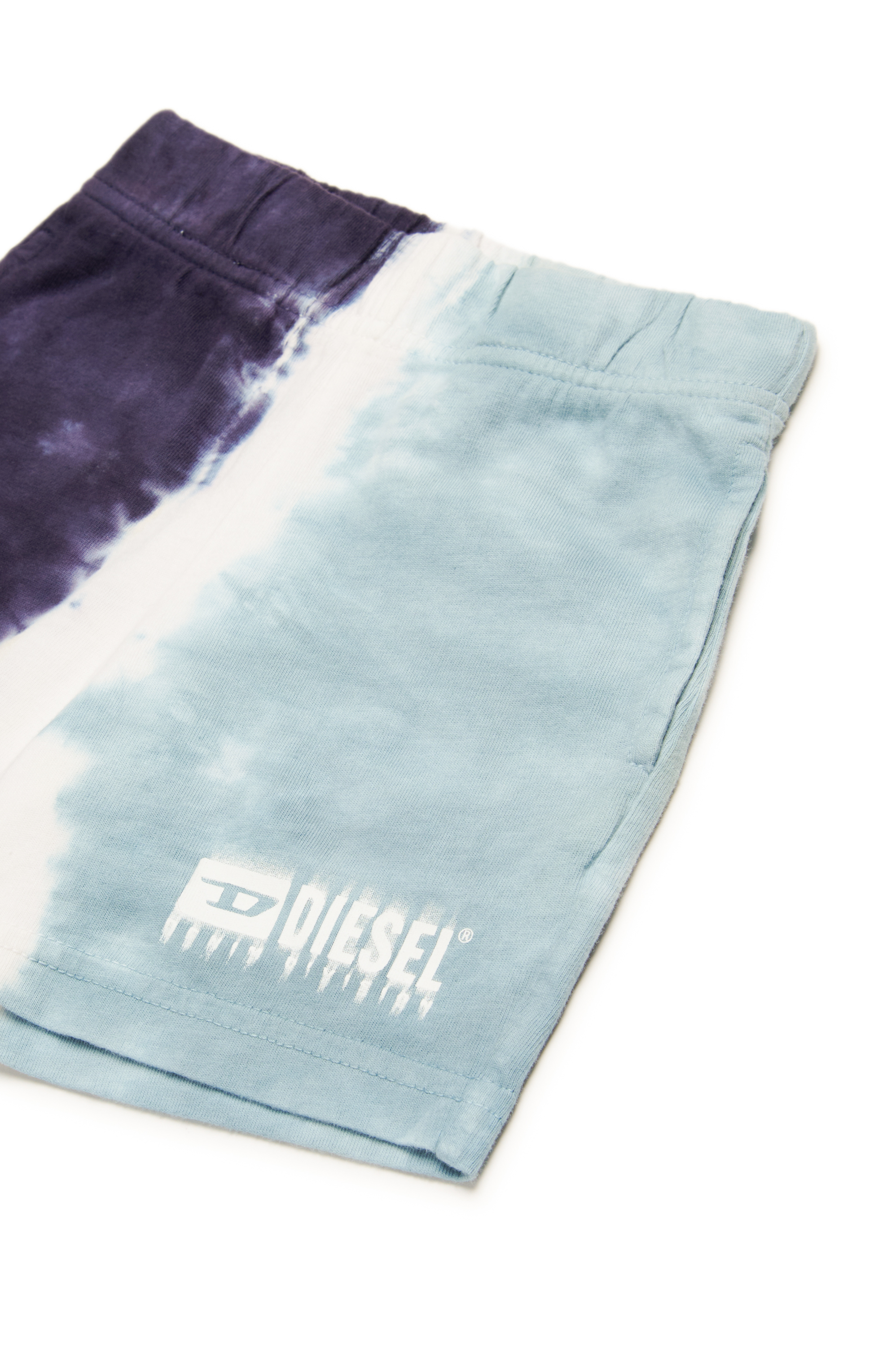 Diesel - PKITEB, Short de survêtement teint en plongée avec logo dégradé Homme in Bleu - 3
