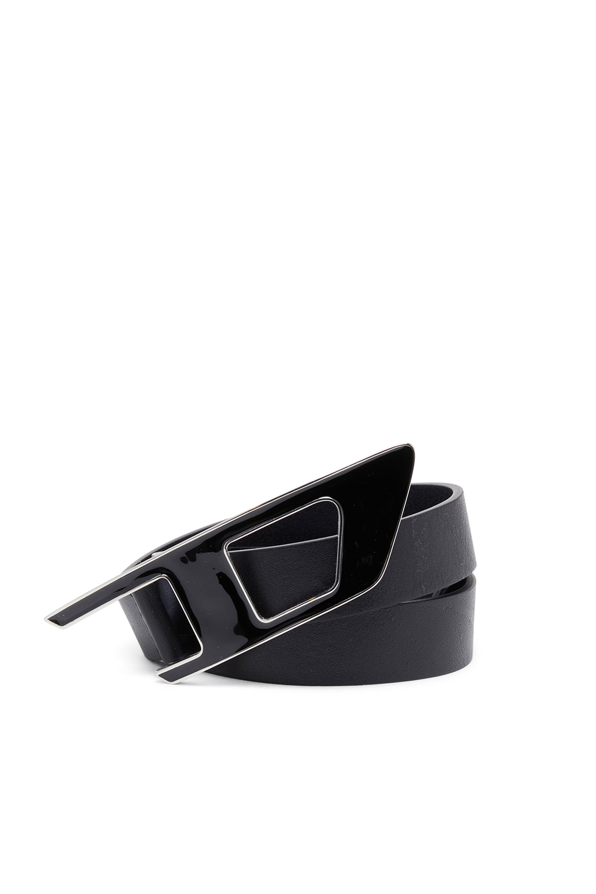 Diesel - B-DLOGO II, Ceinture en cuir avec boucle D émaillée Femme in Noir - 3