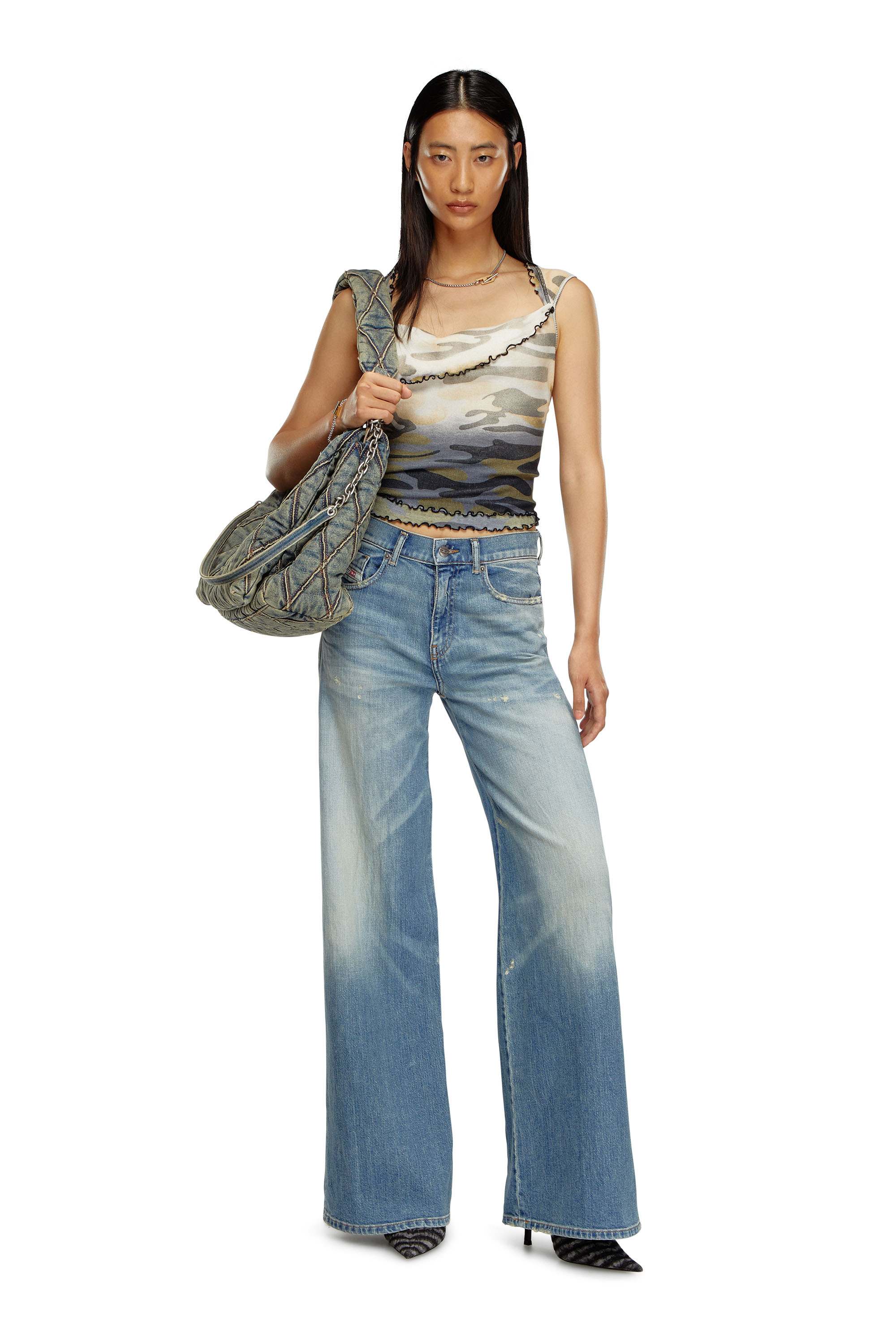 Diesel - Flare Jeans 1978 D-Akemi 09J44 Femme, Bleu moyen - Image 2