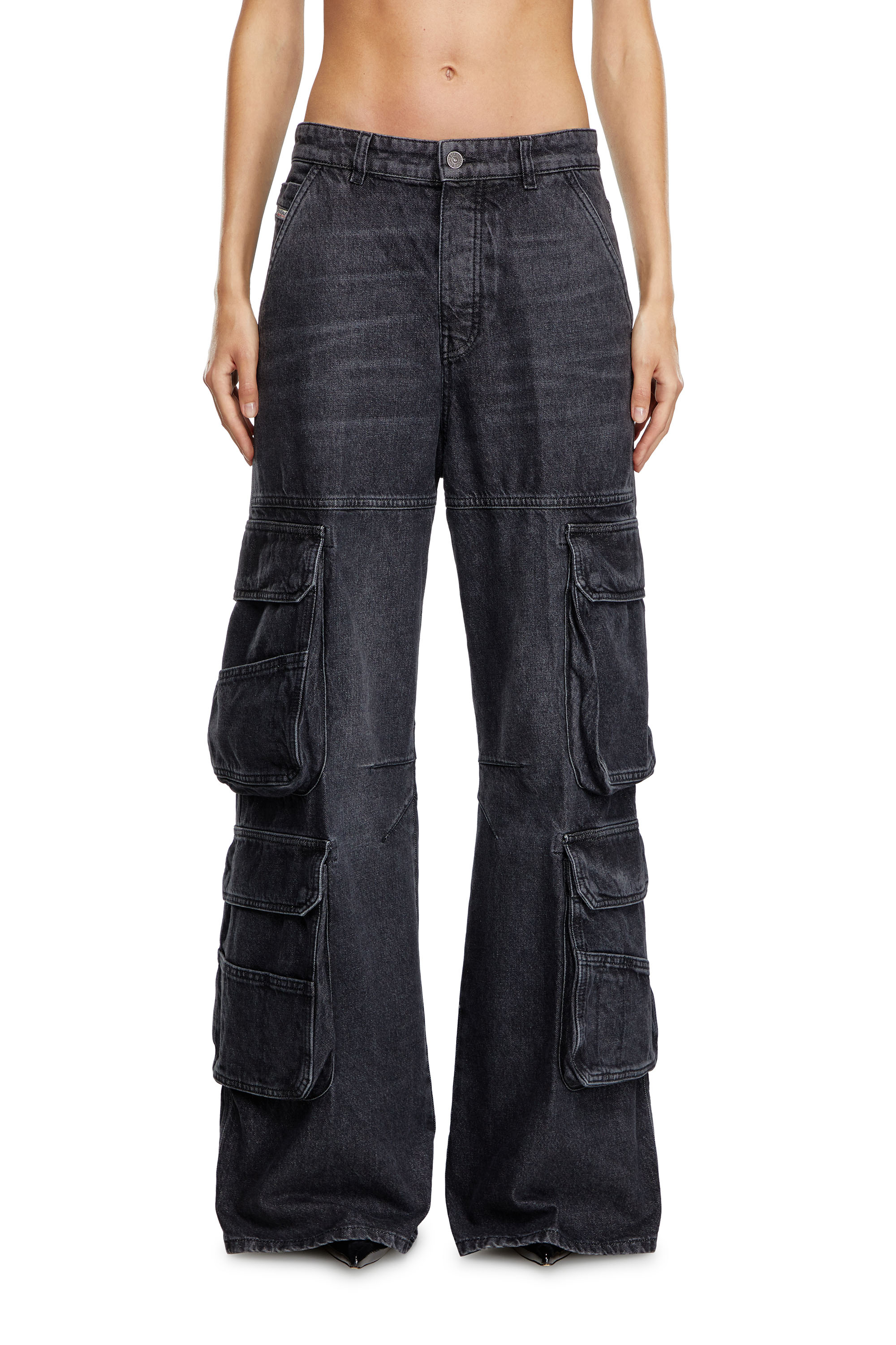 Diesel - Relaxed Jeans 1996 D-Sire 0HLAA Femme, Noir/Gris foncé - Image 1