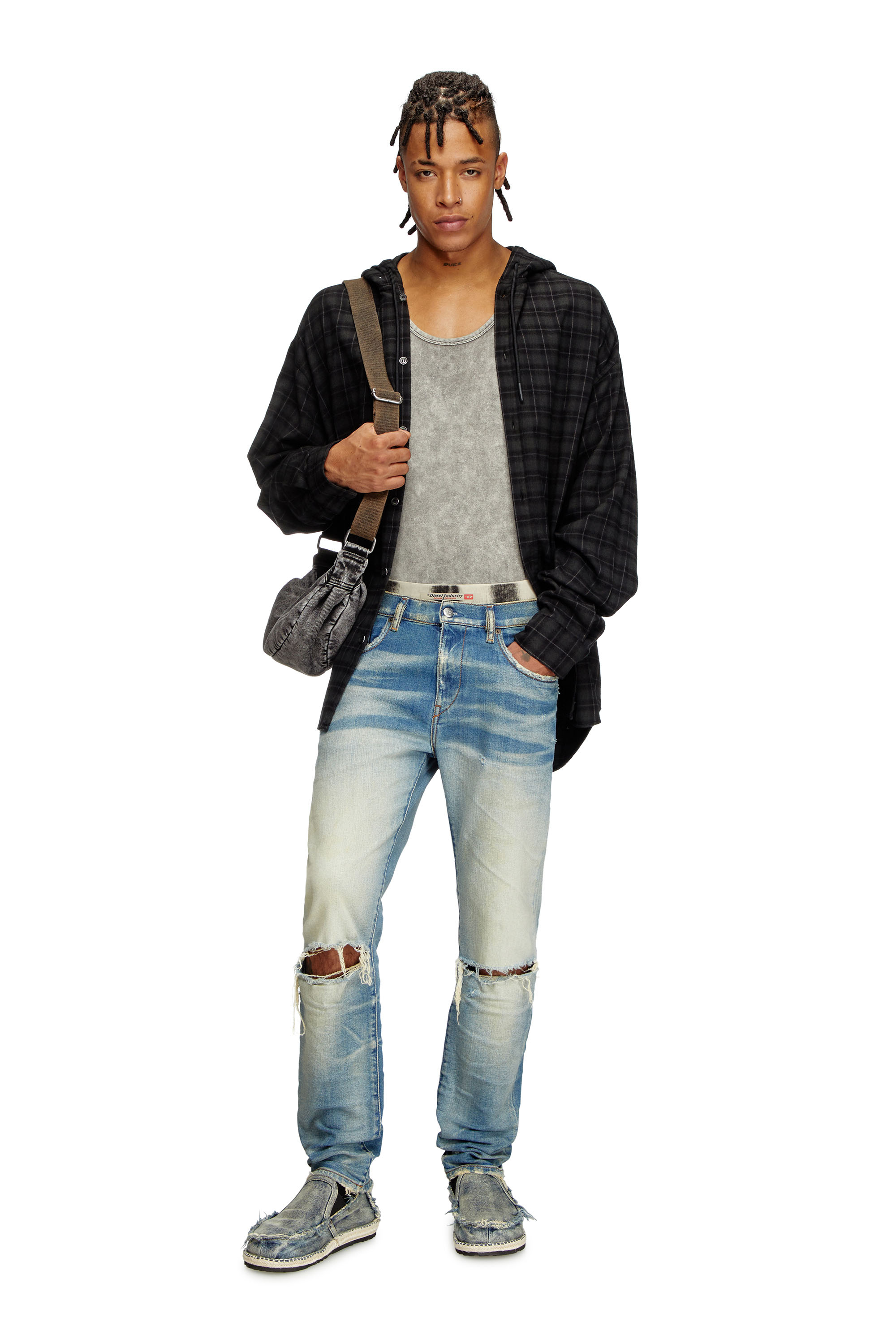 Diesel - Slim Jeans 2019 D-Strukt 09L28 Homme, Bleu moyen - Image 1